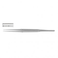 Diam-n-Dust™ Micro Dissecting Forcep Straight - 1 x 2 Teeth Stainless Steel, 23 cm - 9" Tip Size 6.0 x 0.7 mm